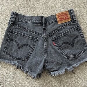 Women’s 501 Levi's Black Denim Button Fly Women's Shorts size 26